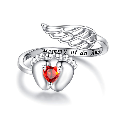 Sterling Silver Miscarriage Ring Mother Loss of Pregnancy Rings Infant Loss Jewelry Memorial Losing Child for Women Mom