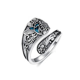 Sterling Silver Hummingbird Butterfly Dragonfly Bee Adjustable Spoon Rings