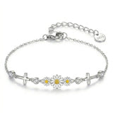 Sterling Silver Dragonfly Butterfly Cardinal Hummingbird Jesus Fish Lotus Daisy Sunflower Rose Faith Cross Bracelet