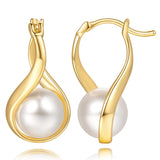 14K Gold Plated Pearl  Earrings for Women
