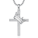 Sterling Silver Cross Christian Pendant Necklace