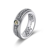 Sterling Silver Anxiety Spinner Rings Rotatable Mood Rings for Women Relieve Stress Gift