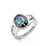 Copper Personalized Birthstone Engraved 2026 Class Ring High School College University Graduation Gift