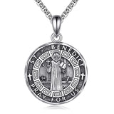 Religious Protector Necklace Sterling Silver Patron Saint Pendant Jewelry Gifts for Women Men