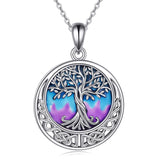 Tree of Life Necklace  Abalone Shell Celtic Knot Pendant Necklace