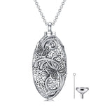 Sterling Silver Butterfly Urn Necklace For Ashes