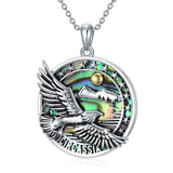 Sterling Silver Blue Jay Eagle Phoenix Owl Pendant Necklace for Women