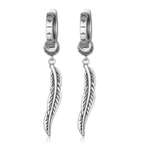 14K Gold Plated Viking  Hoop Earrings for Men