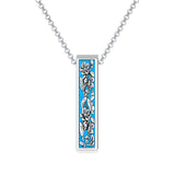 Sterling Silver Flower Urn Necklace for Ashes for Women