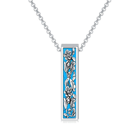 Sterling Silver Flower Urn Necklace for Ashes for Women