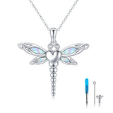 Cremation Jewelry for Ashes 925 Sterling Silver DragonflyUrn Necklace for Ashes Keepsake Memorial Jewelry Gifts for Women Men