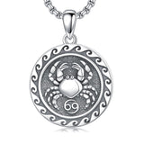 Sterling Silver 12 Zodiac Astrology Horoscope Pendant Necklace