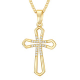 14K Gold Plated Cross Infinity  Pendant Necklace  for Women