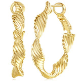 14K Gold Plated  Hoop Earrings for Women