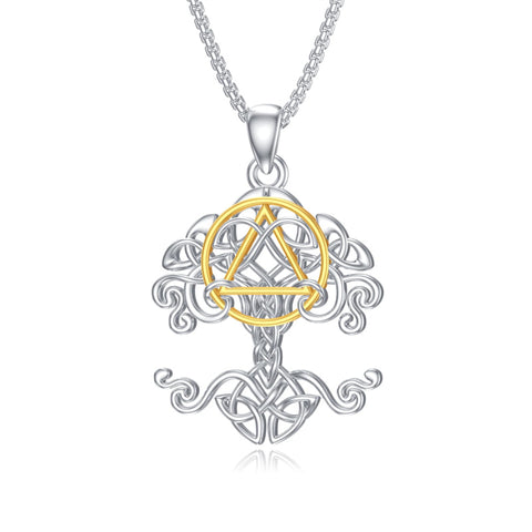 Sterling Silver Amulet AA Protection Pendant  Necklace