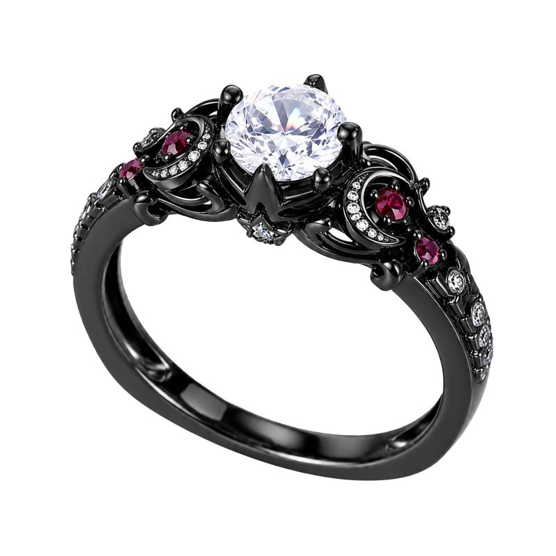 Sterling Silver 10K 14K 18K Gold Custom Engraved Moissanite Engagement Wedding Ring