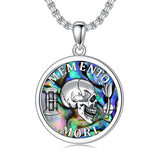 Sterling Silver Personalized Photo Memento Mori Pendant Skull Pendant Necklace