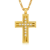 14K Gold  Plated Cross Necklace Simple Religious Jewelry Gift