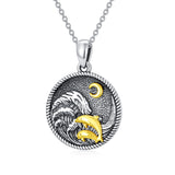 Sterling Silver Raccoon Dolphin Sea Otter Wolf Sloth Mother Daughter Pendant Necklace