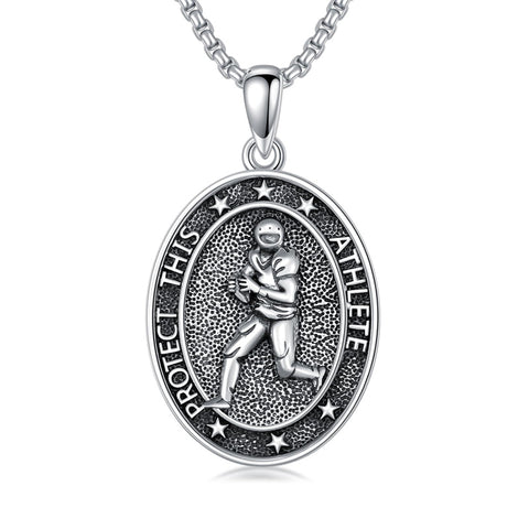 Sterling Silver Baseball Soccer Hockey Football Basketball Taekwondo Tennis Golf Runner Pendant Necklace