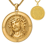 Patron Saint Medal Gold Plated Catholic Pendant Christian Religious Necklace Amulet Jewelry