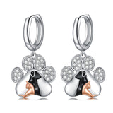 Sterling Silver Bee Butterfly Chicken Chihuahua  Dinosaur Frog Octopus Paw Print Platypus Dangle Earrings