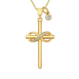 14K Gold Plated  Cross Necklace for Women Christian Jewelry  Birthday Christmas Gift
