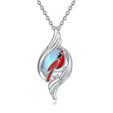 Sterling Silver Dove Hummingbird Red Cardinal Pendant Necklace