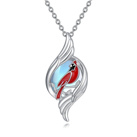 Sterling Silver Dove Hummingbird Red Cardinal Pendant Necklace