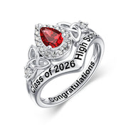 Sterling Silver 10K 14K 18K Gold Customizable Class Ring College Graduation Ring