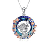 Highland Cow Gifts 925 Sterling Silver Birthflower Necklace Highland Cow Butterfly Jewelry for Women Valentine'S Day Christmas Birthday Gift