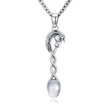 Sterling Silver Horse Turtle Dragon Masks Spoon Pendant Necklace