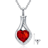 Sterling Silver Teardrop Urn Necklace Urn Necklace Keepsake Memorial Jewelry Gifts for Women Girls Men (with Filling Tool)