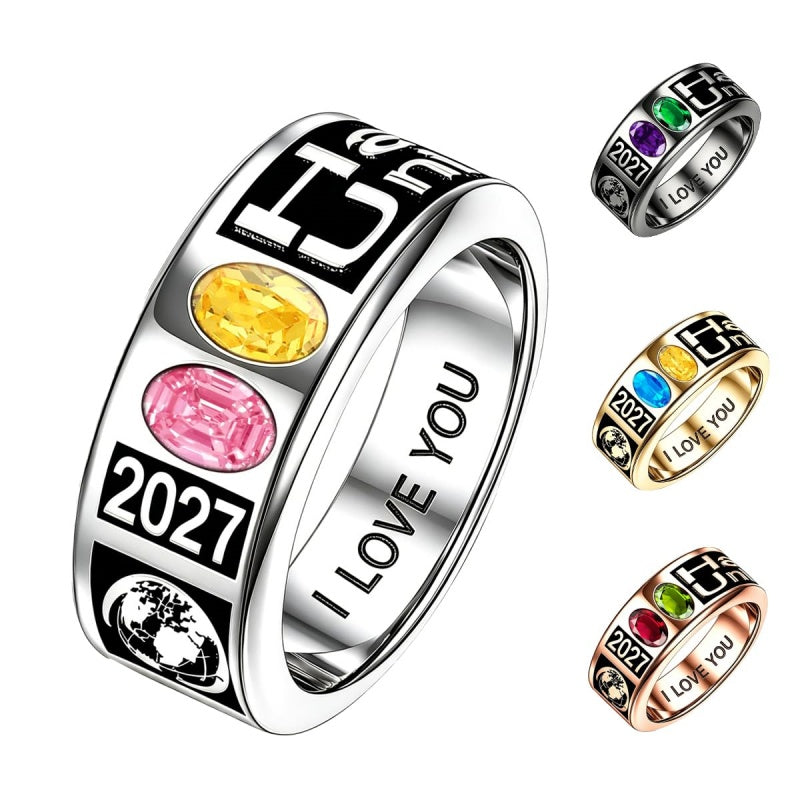 Copper Personalized Class Ring Graduation Gift