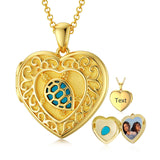 10K 14K 18K Solid Gold Heart Personalized Photo Starburst Cross Rose Wings Butterfly Turtle Celtic Pendant Necklace