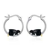 Penguin Earrings Sterling Silver Cute Hoop Earrings Animal Jewelry Gifts for Women Daughter