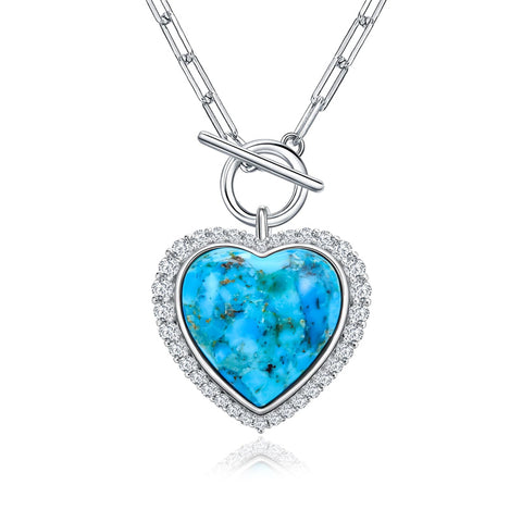 Sterling SilverTurquoise Red Coral Lapis Lazuli Malachite Paperclip Chain Necklace