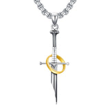Sterling Silver Medieval Sword Dagger Pendant Necklace