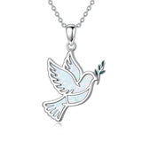 Sterling Silver Dove Hummingbird Red Cardinal Pendant Necklace