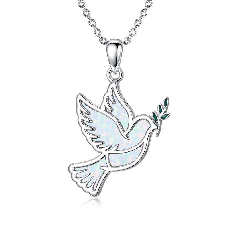 Sterling Silver Dove Hummingbird Red Cardinal Pendant Necklace