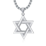 Star of David Necklace Sterling Silver Jewish Necklace for Men