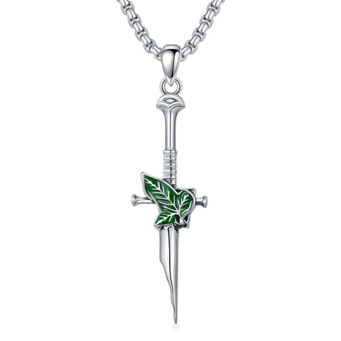 Sterling Silver Medieval Sword Dagger Pendant Necklace