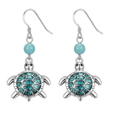 Sterling Silver Turquoise Owl Dragonfly Butterfly Hummingbird Dangle Earrings