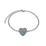 Sterling Silver Heart Urn Bracelet for Ashes Memorial Keepsake Jewelry Gifts for Women
