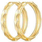 14K Gold Plated Classic Huggie Earrings for Women