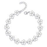 Sterling Silver Daisy Flower Bracelet