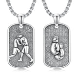 Sterling Silver Dog Tag Baseball Basketball Softball Soccer Pendant Necklace for Men