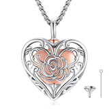 Urn Necklace for Ashes Cremation Jewelry 925 Sterling Silver Memorial Necklace Urn for Human Ashe of Loved Ones
