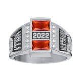 Sterling Sliver Personalied Engraved Birthstone Graduation High School Rings