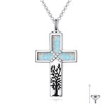 Sterling Silver Abalone Shell Opal Butterfly Dragonfly Tree of Life Pet Paw Cross Urn Necklaces for Ashes